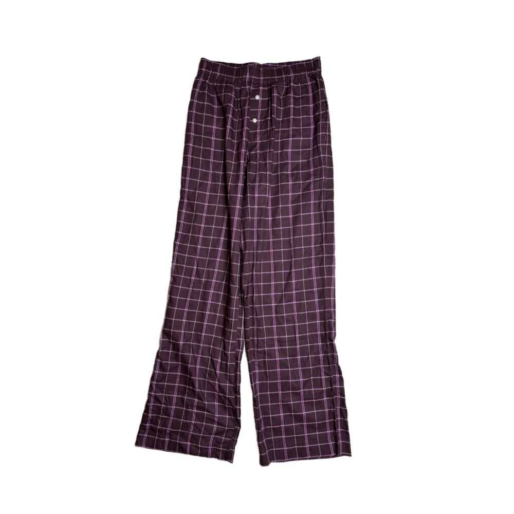 Madewell Pajama Pants Plaid Women Maroon XS